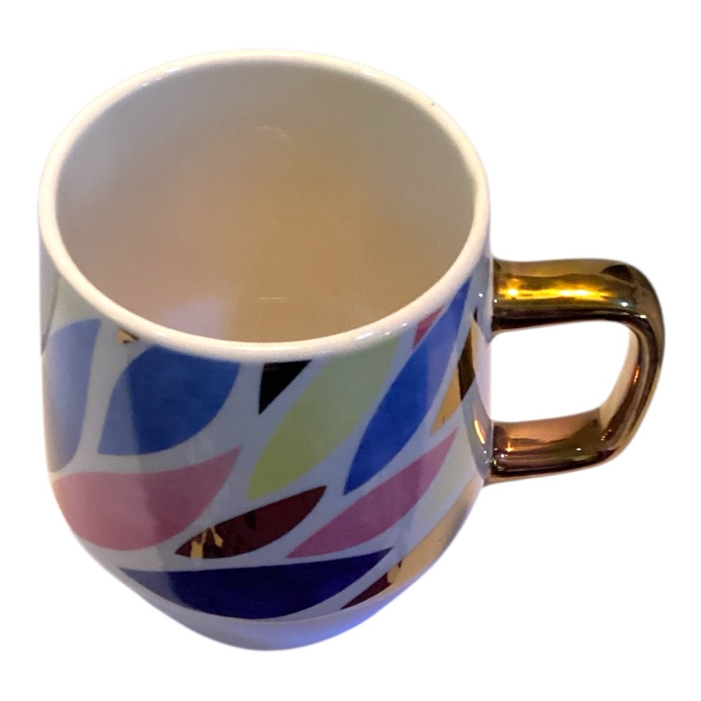 Arrangements Oversized Ceramic Coffee Mug Gold Handle Cup - Picture 2 of 6